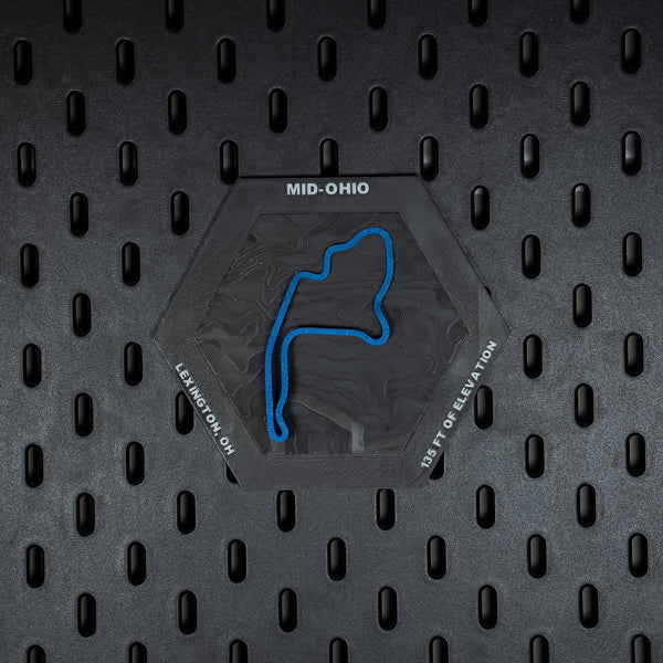 Mid-Ohio 3D-printed topographic relief hex