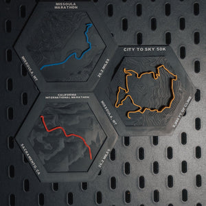 Downforce 3D 3D-printed topographic hex