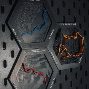 Downforce 3D 3D-printed topographic hex