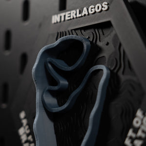 Interlagos hex close up, the pale blue lap standing proud above the terraced surface