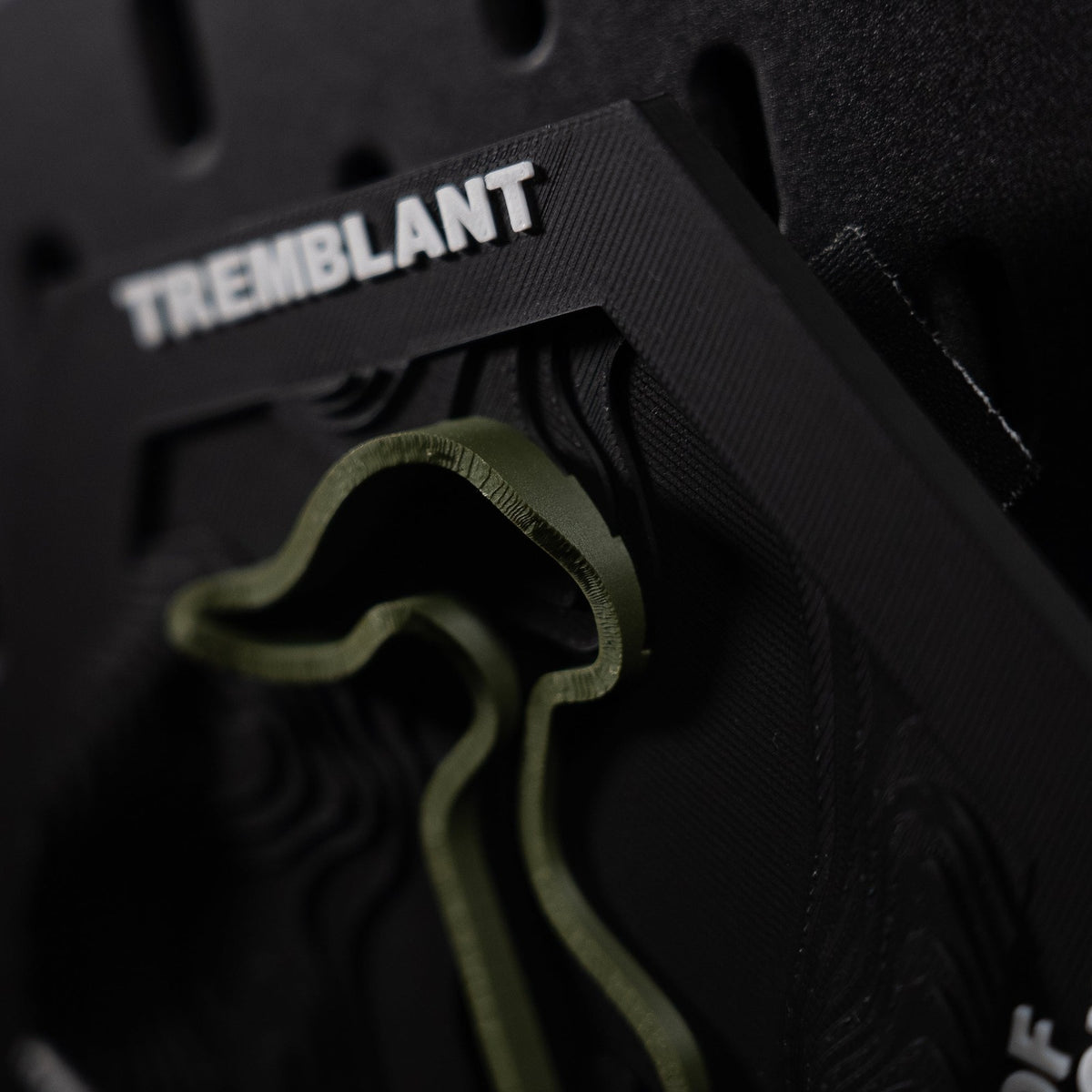 Mont-Tremblant hex from below, the hex rim and engraved header running across the top