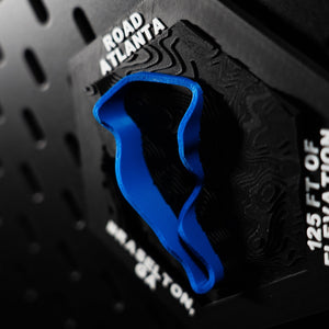 Road Atlanta hex three quarter view, full blue lap and the engraved 125 ft of elevation