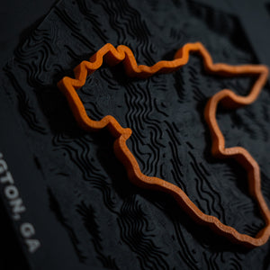 Your Race Route, Custom 3D Printed Running Route Relief