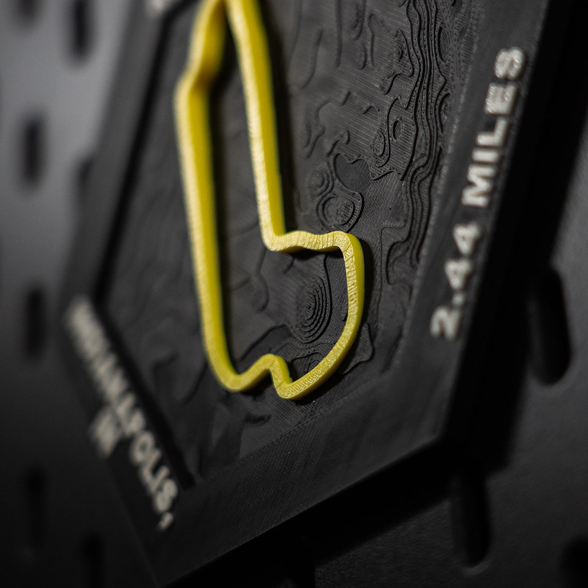 Indianapolis Road Course, 3D Printed Topographic Circuit Map | Motorsport Desk Art