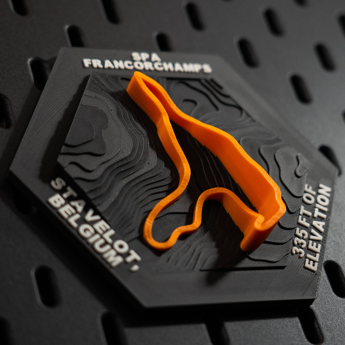 Spa-Francorchamps, 3D Printed Topographic Circuit Map | Motorsport Desk Art