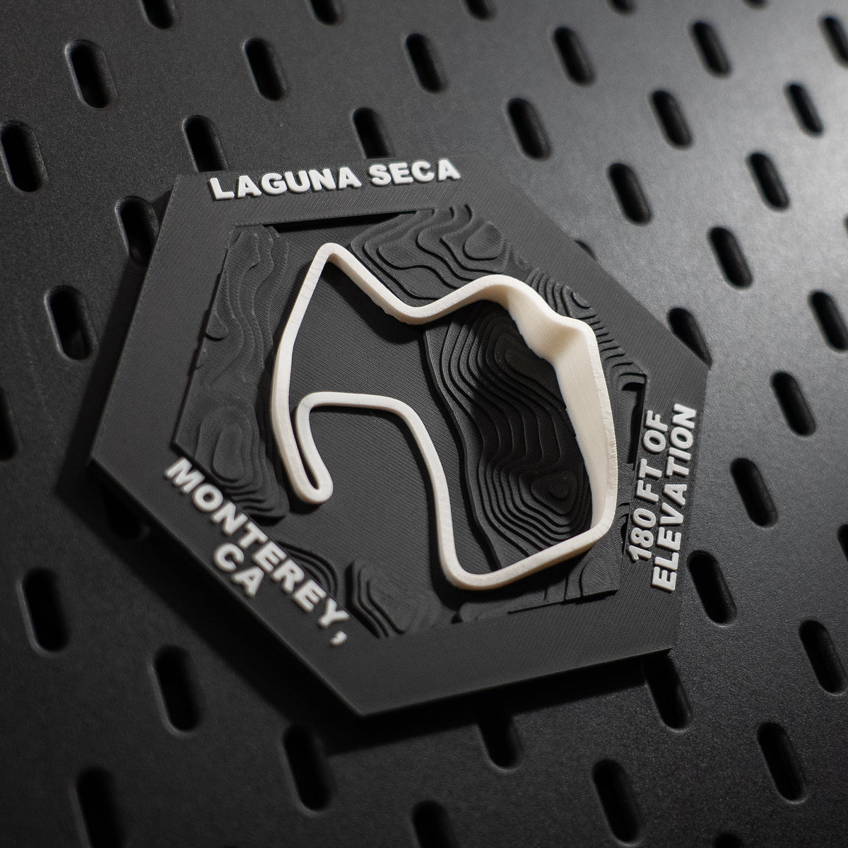Laguna Seca, 3D Printed Topographic Circuit Map | Motorsport Desk Art