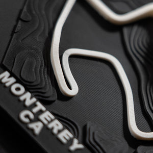 Laguna Seca, 3D Printed Topographic Circuit Map | Motorsport Desk Art