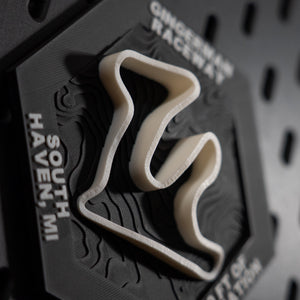 Gingerman Raceway, 3D Printed Topographic Circuit Map | Motorsport Desk Art