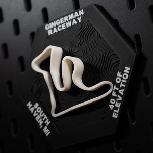 Gingerman Raceway, 3D Printed Topographic Circuit Map | Motorsport Desk Art