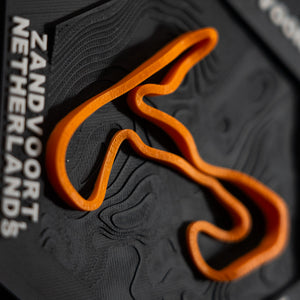 Zandvoort, 3D Printed Topographic Circuit Map | Motorsport Desk Art