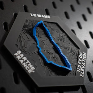 Le Mans, 3D Printed Topographic Circuit Map | Motorsport Desk Art