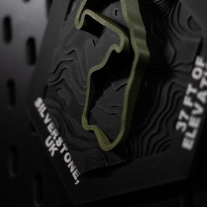 Silverstone, 3D Printed Topographic Circuit Map | Motorsport Desk Art