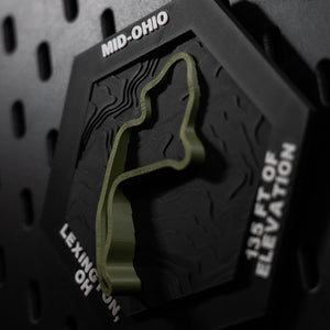 Mid-Ohio, 3D Printed Topographic Circuit Map | Motorsport Desk Art