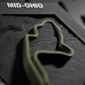Mid-Ohio, 3D Printed Topographic Circuit Map | Motorsport Desk Art