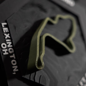 Mid-Ohio, 3D Printed Topographic Circuit Map | Motorsport Desk Art