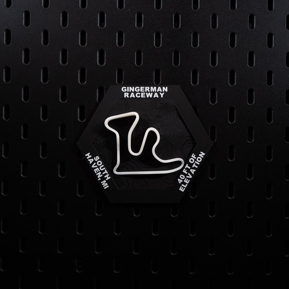 Gingerman Raceway, 3D Printed Topographic Circuit Map | Motorsport Desk Art