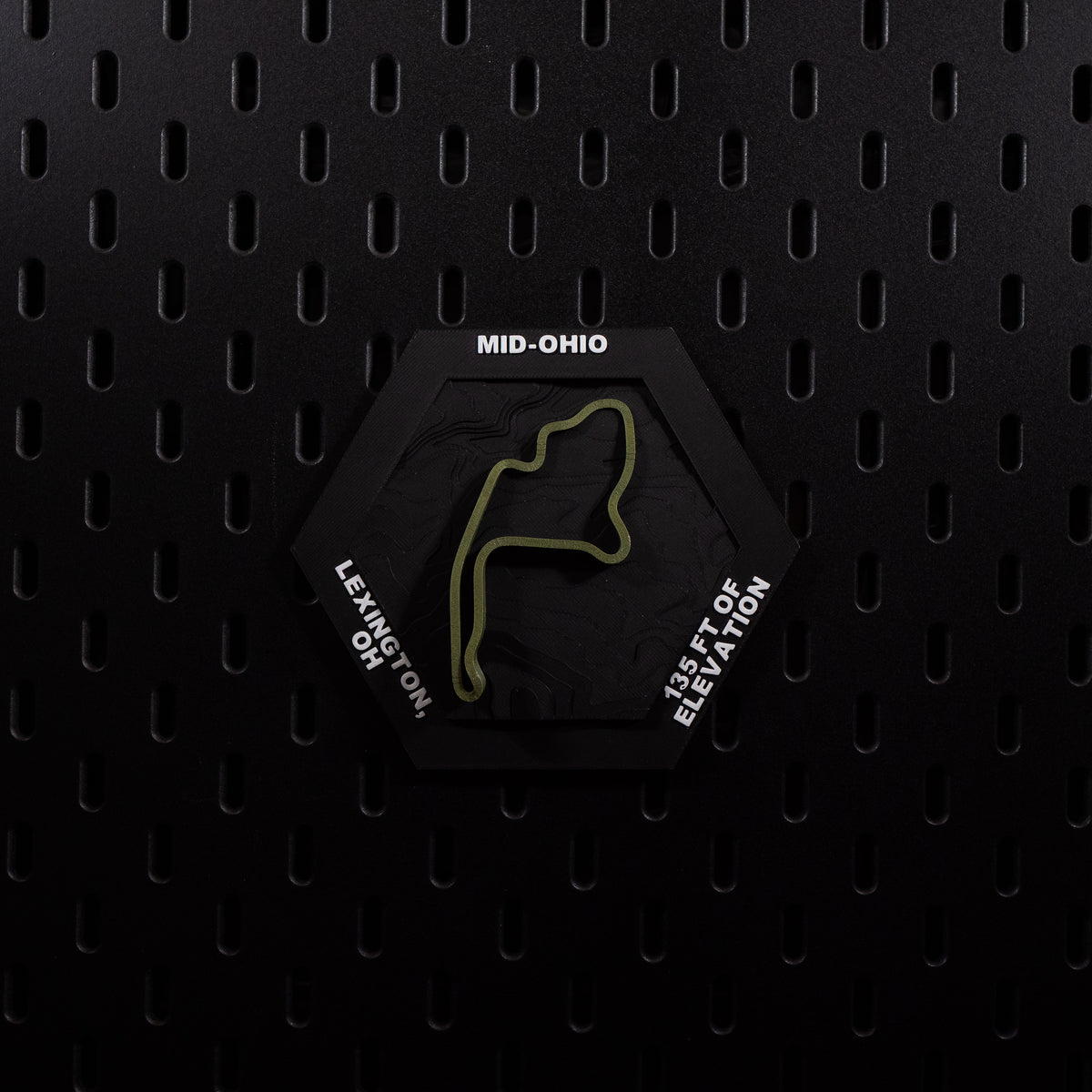 Mid-Ohio, 3D Printed Topographic Circuit Map | Motorsport Desk Art