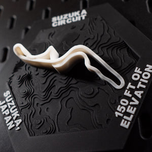 Suzuka Circuit, 3D Printed Topographic Circuit Map | Motorsport Desk Art