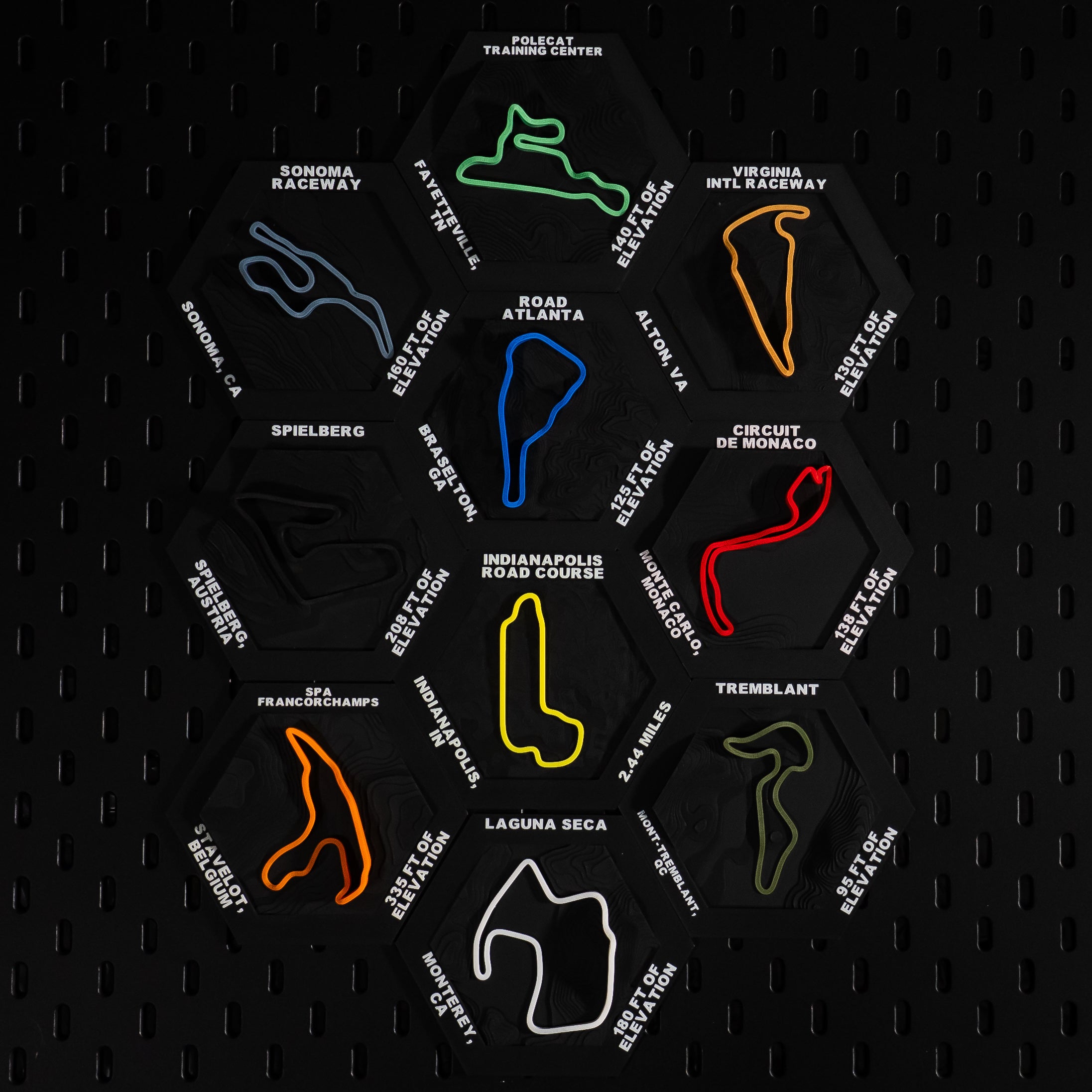 Multi-color hex wall 1